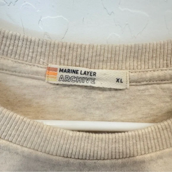 Marine Layer Summit Crewneck Sweatshirt Womens XL Colorful Striped Retro - Picture 7 of 10